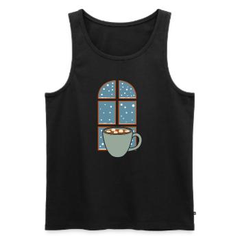 Winter Gemütliche Natur Schneelandschaft Heiße - Männer Premium Bio Tank Top - Schwarz - Vorne - AI Model Male 178 light (178cm)