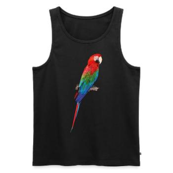 Grünflügelaras - Männer Premium Bio Tank Top - Schwarz - Vorne - AI Model Male 178 light (178cm)