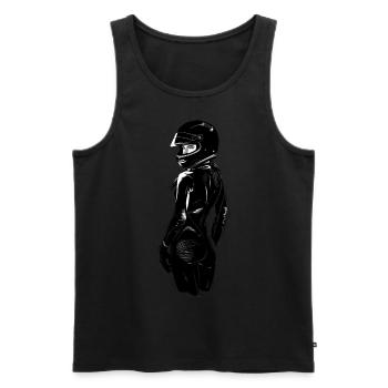 Motorradfahrerin Motorrad für eine - Männer Premium Bio Tank Top - Schwarz - Vorne - Michal (187cm)