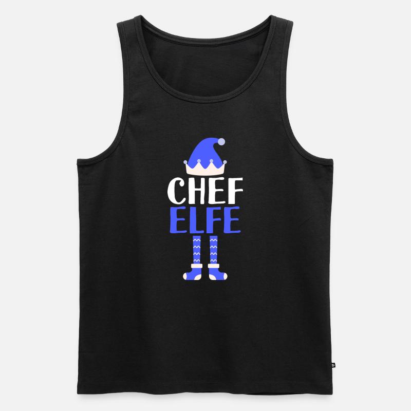 Chef Elfe Chefs Geschenk - Männer Premium Bio Tank Top - Schwarz