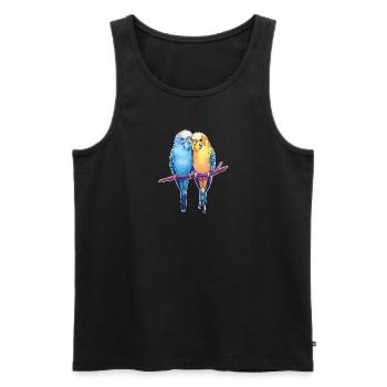 Budgies - Débardeur bio Premium Homme - noir - Devant - Michal (187cm)