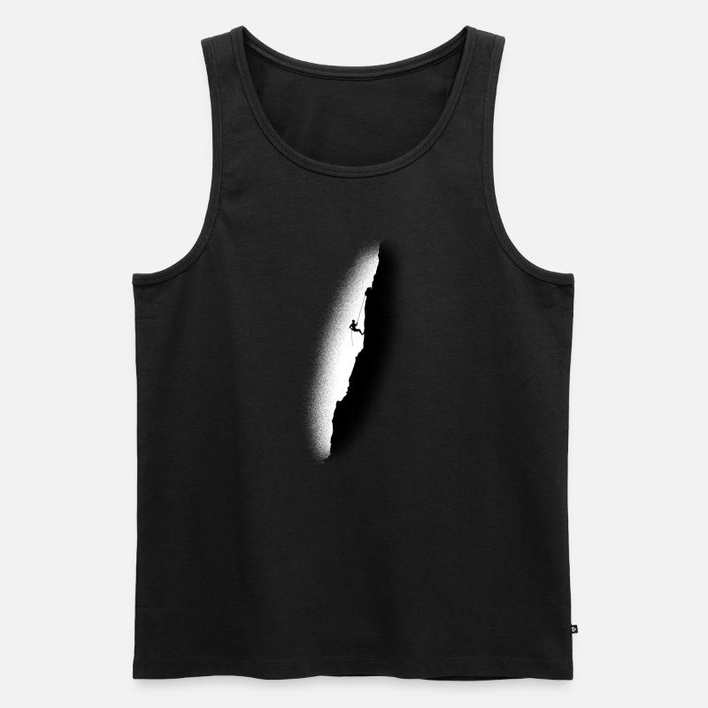 Mountain Climber - Bergsteiger - klettern - Männer Premium Bio Tank Top - Schwarz