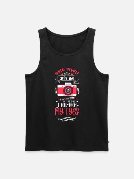 Camera Lens Subject - Men's Premium Organic Tank Top - black