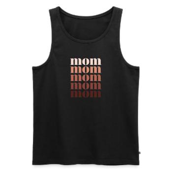 mom orange - Men's Premium Organic Tank Top - black - Front - AI Model Male 178 light (178cm)