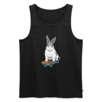 Rabbit Skater Skateboard - Débardeur bio Premium Homme - noir - Devant - AI Model Male 178 light (178cm)