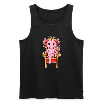 Axolotl motif children's king - Men's Premium Organic Tank Top - black - Front - Michal (187cm)