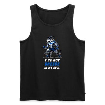 I've Got Greece In My Soul - Men's Premium Organic Tank Top - black - Front - Michal (187cm)