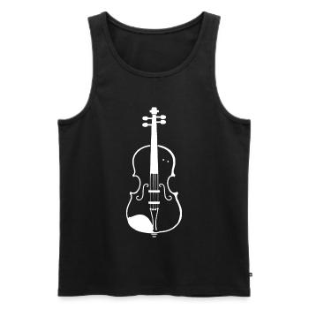 Fiddle Sketch - Men's Premium Organic Tank Top - black - Front - AI Model Male 178 light (178cm)
