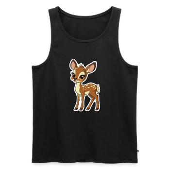 roe deer - Men's Premium Organic Tank Top - black - Front - AI Model Male 178 light (178cm)