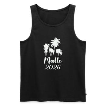 Malle 2026 Palmen Edition - Männer Premium Bio Tank Top - Schwarz - Vorne - Michal (187cm)