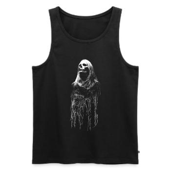 Veil spirit in haunted garb - Men's Premium Organic Tank Top - black - Front - AI Model Male 178 light (178cm)