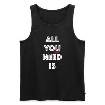 All You Need is Handball (Weiß) - Männer Premium Bio Tank Top - Schwarz - Vorne - Michal (187cm)