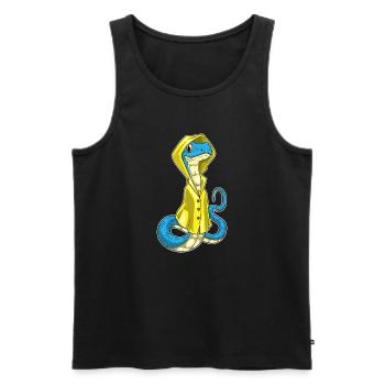 Snake Rain Jacket - Men's Premium Organic Tank Top - black - Front - Michal (187cm)