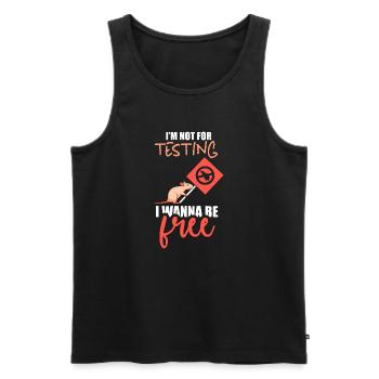Rat, rat de maison, propriétaire de rats, amoureux des rats - Débardeur bio Premium Homme - noir - Devant - Michal (187cm)