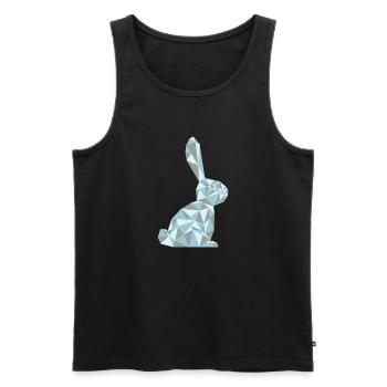 Hase - Männer Premium Bio Tank Top - Schwarz - Vorne - AI Model Male 178 light (178cm)