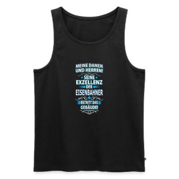 EISENBAHNER - Männer Premium Bio Tank Top - Schwarz - Vorne - Michal (187cm)