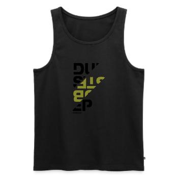 Dubstep sliced - Männer Premium Bio Tank Top - Schwarz - Vorne - AI Model Male 178 light (178cm)