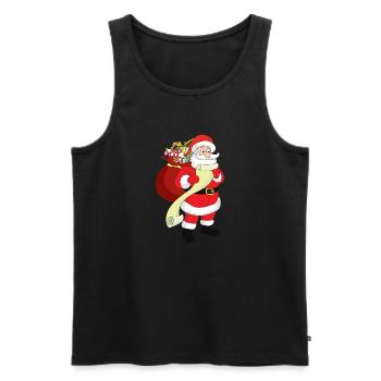 Noël Noël Père Noël Père Noël - Débardeur bio Premium Homme - noir - Devant - Michal (187cm)