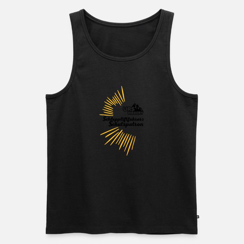 Schutzpatron Text - Männer Premium Bio Tank Top - Schwarz