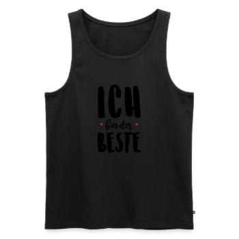 Ich bin der Beste - Männer Premium Bio Tank Top - Schwarz - Vorne - AI Model Male 178 light (178cm)