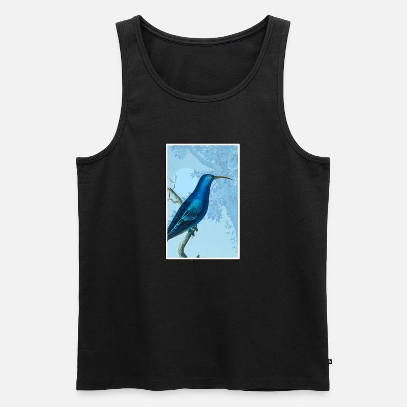 Magischer blauer Vogel - Männer Premium Bio Tank Top - Schwarz