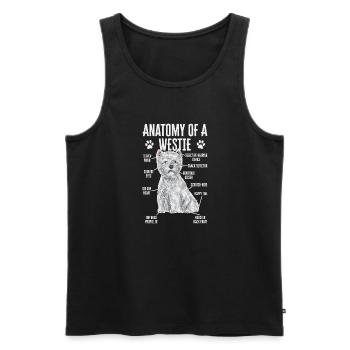West Highland White Terrier Westie - Männer Premium Bio Tank Top - Schwarz - Vorne - Michal (187cm)
