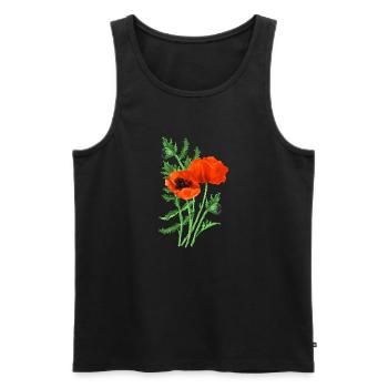 Blumen - Männer Premium Bio Tank Top - Schwarz - Vorne - Michal (187cm)