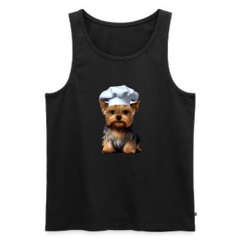Dog Owner Yorkshire Terrier Puppy Dog - Men's Premium Organic Tank Top - black - Front - Michal (187cm)