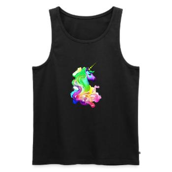 Unicorn Mythical Animal Girl Unicorns Unicorn - Men's Premium Organic Tank Top - black - Front - AI Model Male 178 light (178cm)