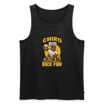 Chiro Bod Like A Dad Bod Funny Chiropractor - Men's Premium Organic Tank Top - black - Front - AI Model Male 178 light (178cm)