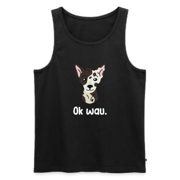 Ok wau mit Inca Ochid Hundeliebhaber - Männer Premium Bio Tank Top - Schwarz - Vorne - AI Model Male 178 light (178cm)