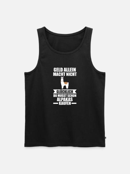 Alpaka - Männer Premium Bio Tank Top - Schwarz