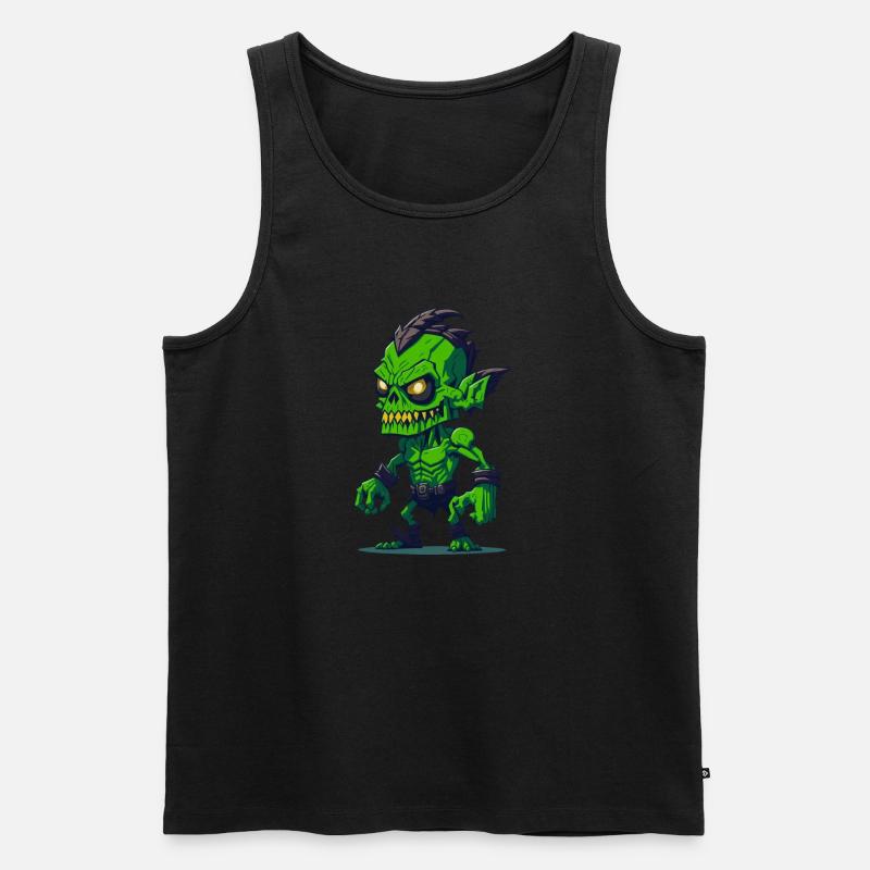 Zombie - Männer Premium Bio Tank Top - Schwarz