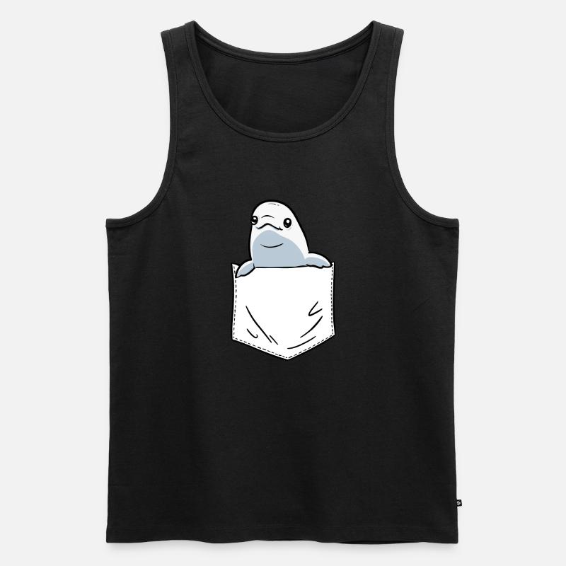 Weißwal Beluga Wal - Männer Premium Bio Tank Top - Schwarz