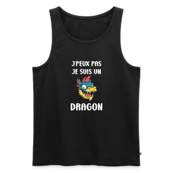 Bébé dragon - Débardeur bio Premium Homme - noir - Devant - Michal (187cm)