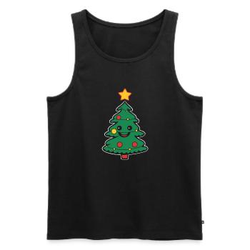 Kleiner Weihnachtsbaum - Männer Premium Bio Tank Top - Schwarz - Vorne - AI Model Male 178 light (178cm)