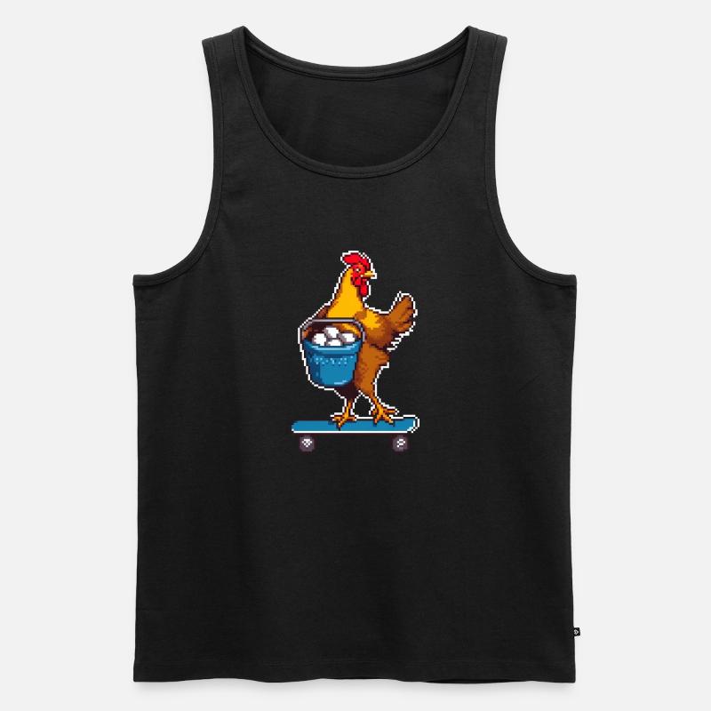 Skateboard-Gegacker - Männer Premium Bio Tank Top - Schwarz