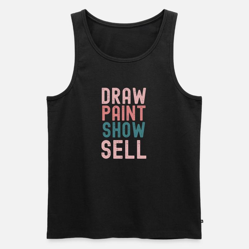 "Artistic Process and Commerce" - Men's Premium Organic Tank Top - black