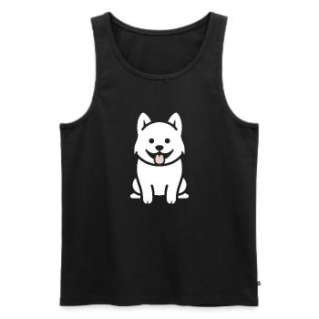 Shikoku - Men's Premium Organic Tank Top - black - Front - Michal (187cm)