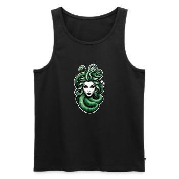 medusa mythologie grecque monstre - Débardeur bio Premium Homme - noir - Devant - Michal (187cm)