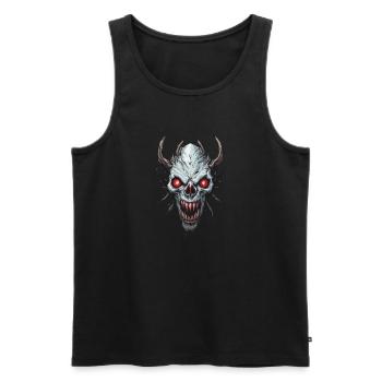 Wendigo / böser Geist / Besitzergreifend / Horror - Männer Premium Bio Tank Top - Schwarz - Vorne - AI Model Male 178 light (178cm)