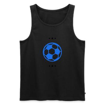 football - Débardeur bio Premium Homme - noir - Devant - Michal (187cm)