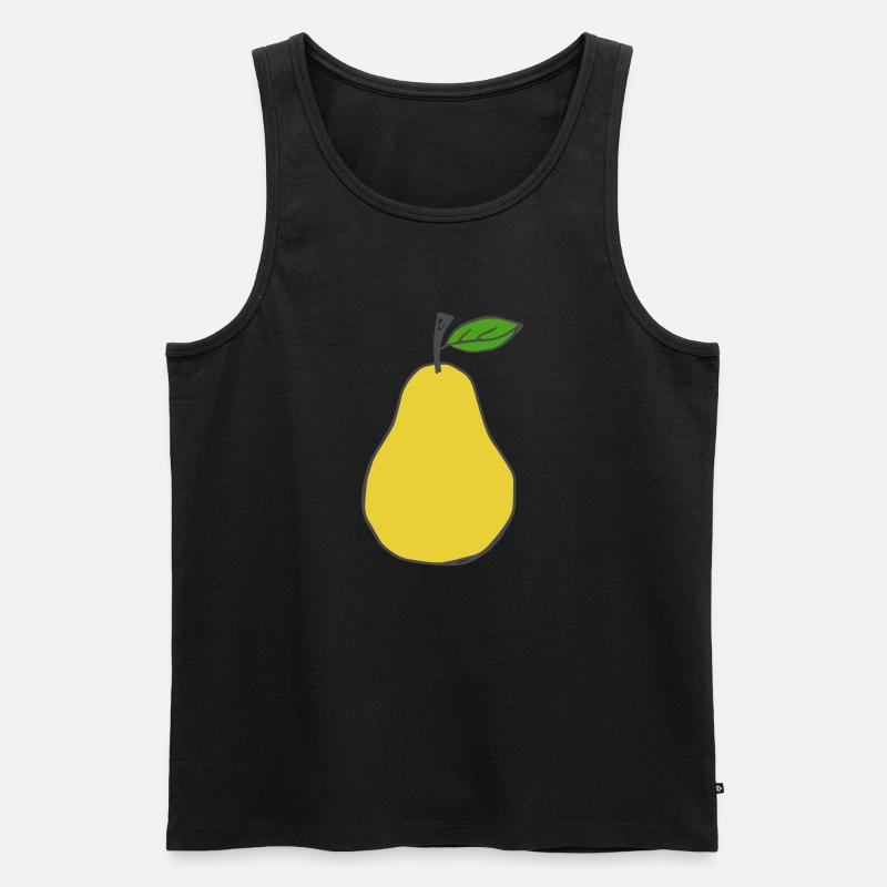Birne - ich libe diese Obst - Männer Premium Bio Tank Top - Schwarz