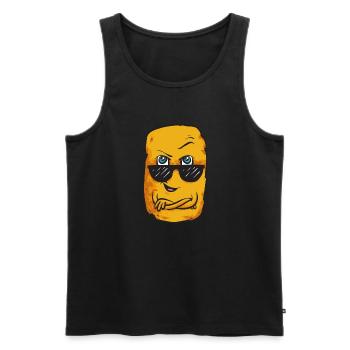 Chicken Nugget Lover Chicken Nuggets - Men's Premium Organic Tank Top - black - Front - AI Model Male 178 light (178cm)