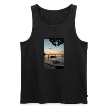 Sonnenuntergang - Männer Premium Bio Tank Top - Schwarz - Vorne - Michal (187cm)