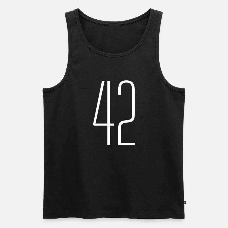 42 - Männer Premium Bio Tank Top - Schwarz