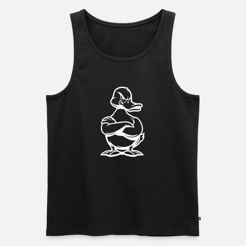 ente duck comic - Männer Premium Bio Tank Top - Schwarz