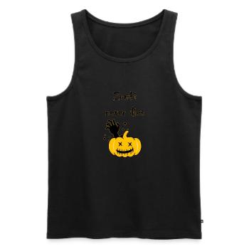 Zombi never dies - Men's Premium Organic Tank Top - black - Front - AI Model Male 178 light (178cm)
