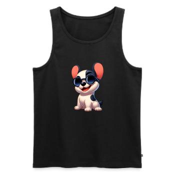 bouledogue français 6 - Débardeur bio Premium Homme - noir - Devant - Michal (187cm)