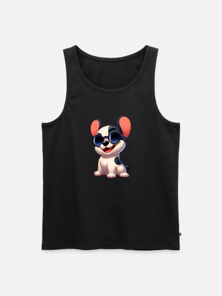 French Bulldog 6 - Men's Premium Organic Tank Top - black